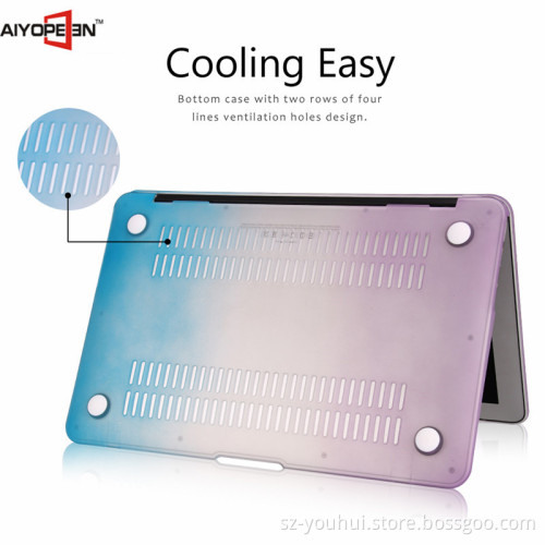 Factory Outlet Ultra Slim Rainbow Color Case Hard Flip Cover Shell for Macbook